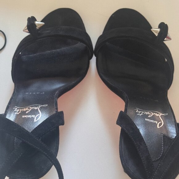 Christian Louboutin Umberta 100 Suede Sandals Size 40 - Picture 5 of 6